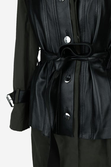  Valmenti Kadın Hakiki Deri Haki Süet Deri Mont