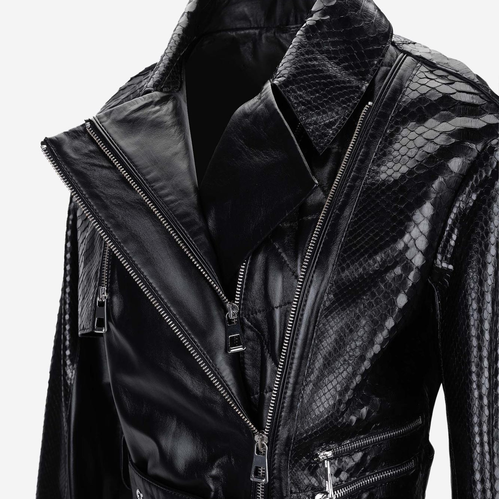 Valmenti Kadın Hakiki Deri Siyah Deri Mont