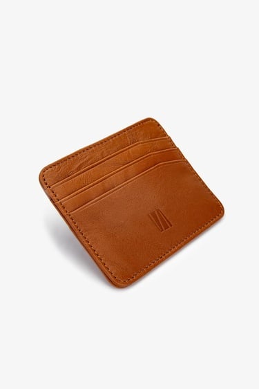  Valmenti Erkek Hakiki Deri Taba Deri Kartlık