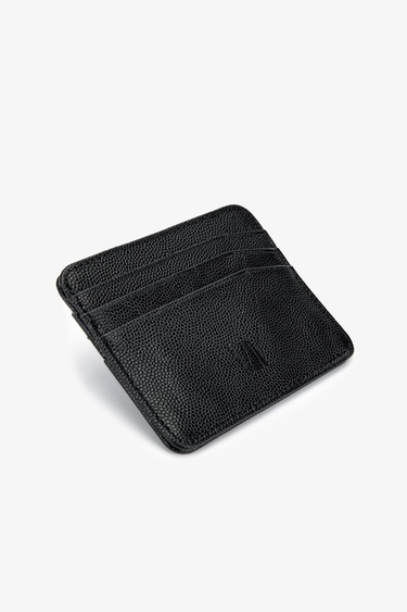  Valmenti Erkek Hakiki Deri Siyah Havyar Kartlık