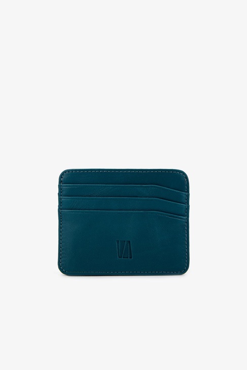  Valmenti Erkek Hakiki Deri Petrol Kartlık