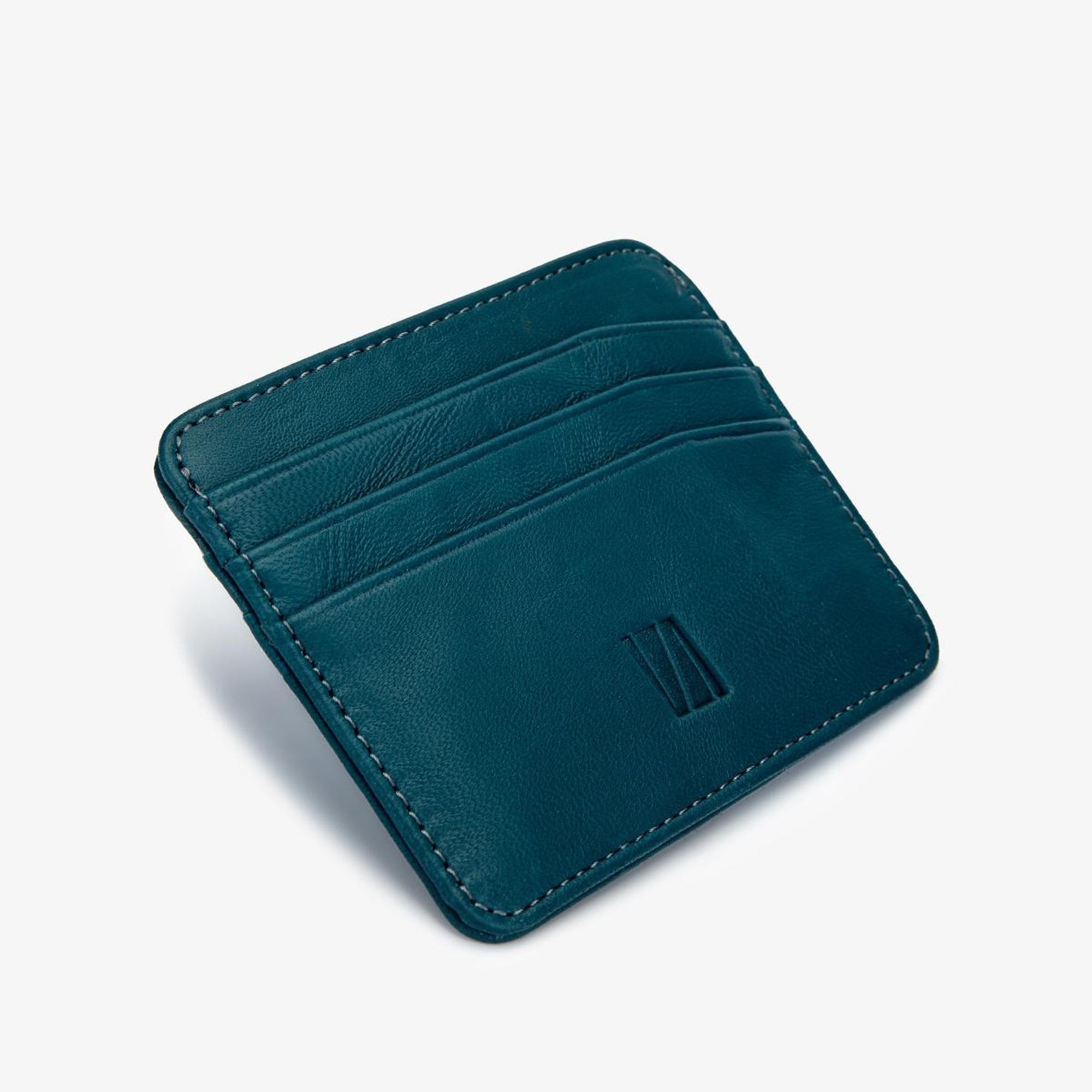 Valmenti Erkek Hakiki Deri Petrol Kartlık