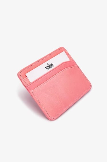  Valmenti Erkek Hakiki Deri Pembe Kartlık