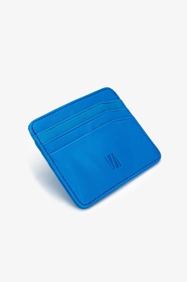  Valmenti Erkek Hakiki Deri Mavi Kartlık