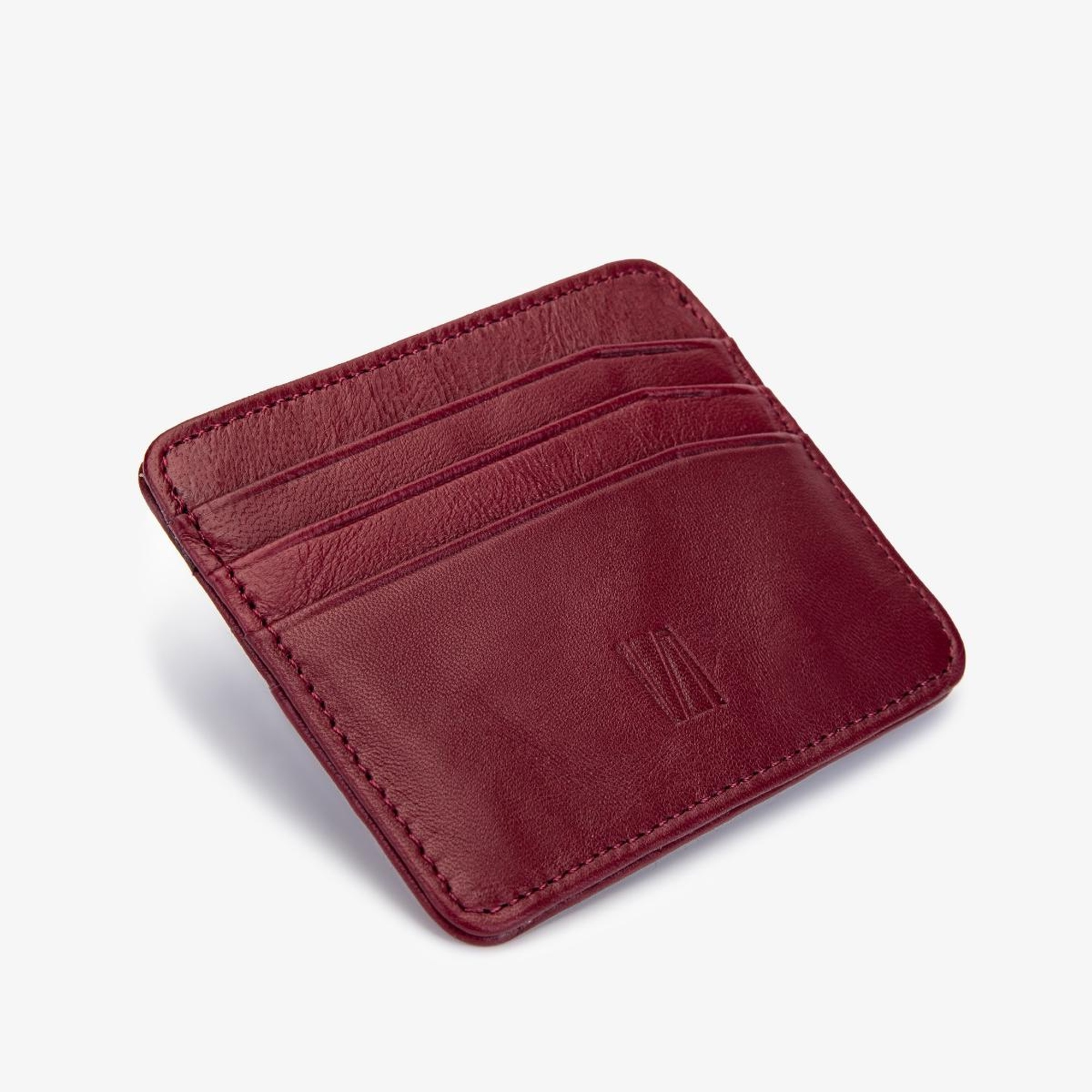 Valmenti Erkek Hakiki Deri Bordo Kartlık