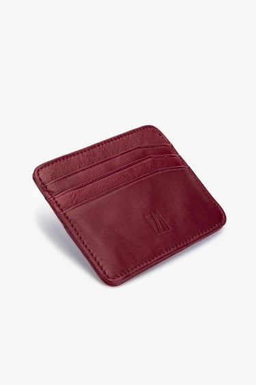  Valmenti Erkek Hakiki Deri Bordo Kartlık