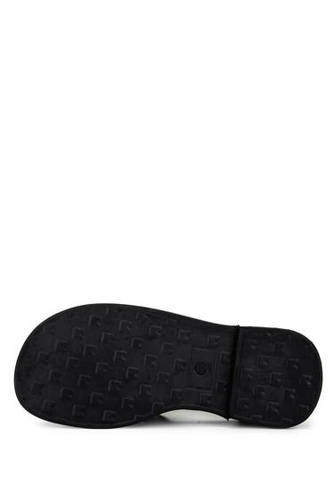  Tamer Tanca Kadın Hakiki Deri Siyah Düz Sandalet