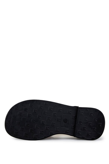  Tamer Tanca Kadın Hakiki Deri Bej Düz Sandalet