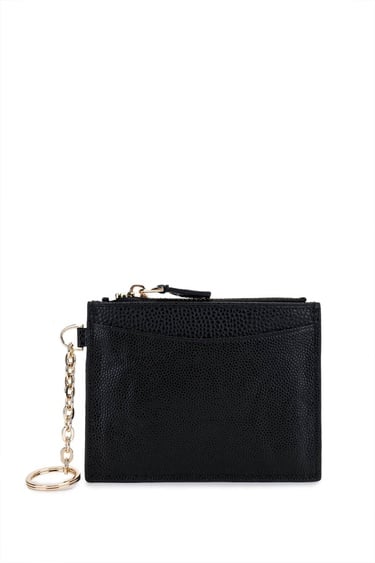  Tamer Tanca Unisex Hakiki Deri Siyah Havyar Kartlık