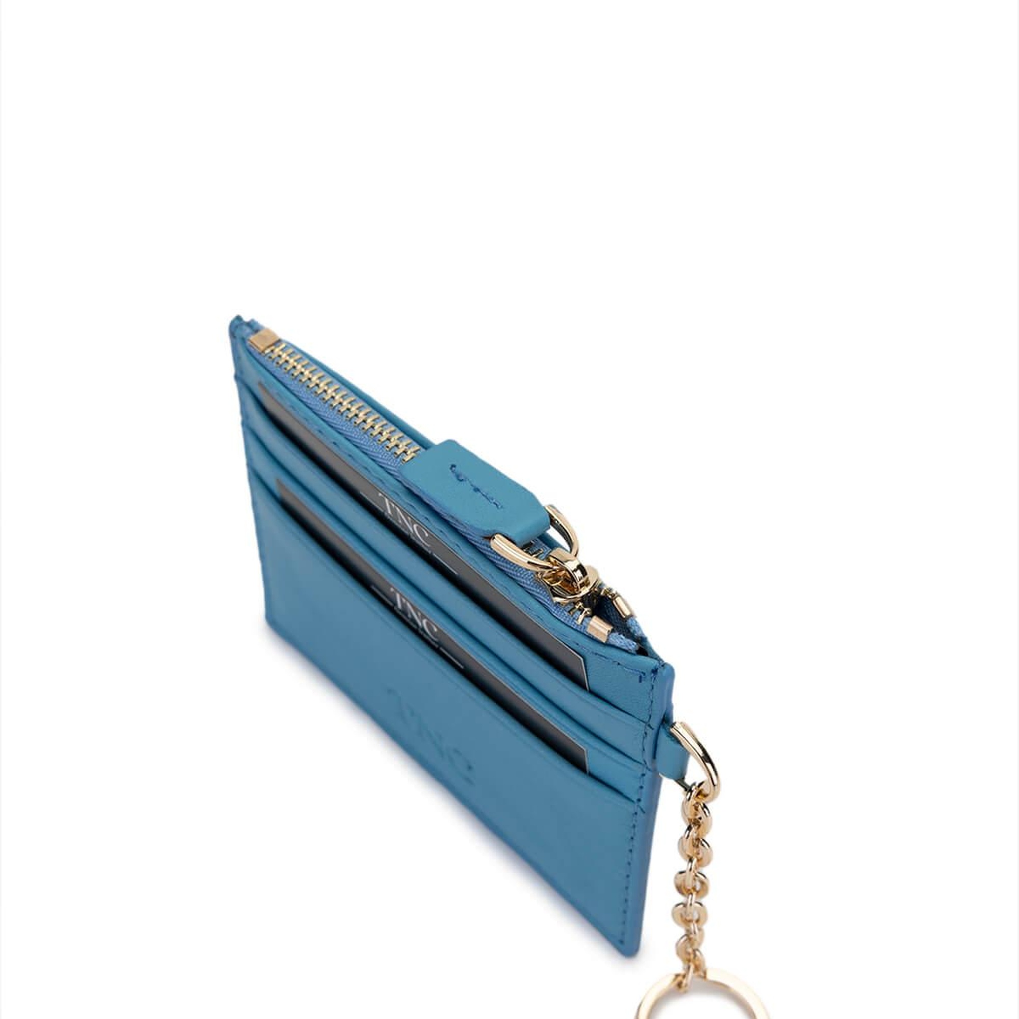 Tamer Tanca Unisex Hakiki Deri Mavi Kartlık