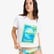 Roxy Atlas Oceanregular Kadın Beyaz Crop T-Shirt