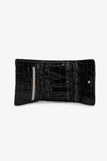  Valmenti Kadın Hakiki Deri Siyah Kroko Cüzdan