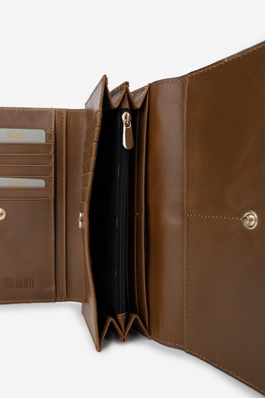  Valmenti Unisex Lacivert Hakiki Deri Cüzdan