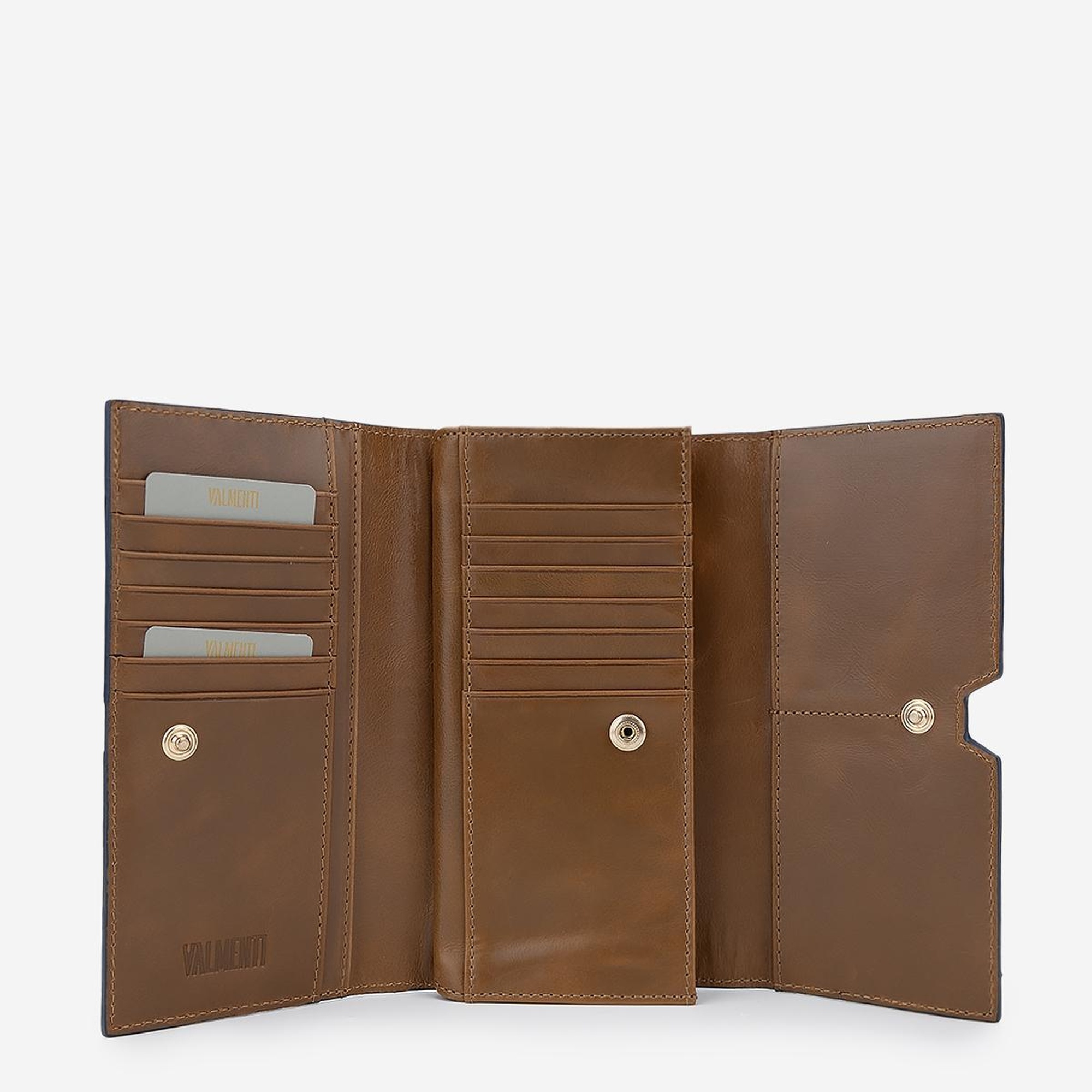 Valmenti Unisex Lacivert Hakiki Deri Cüzdan