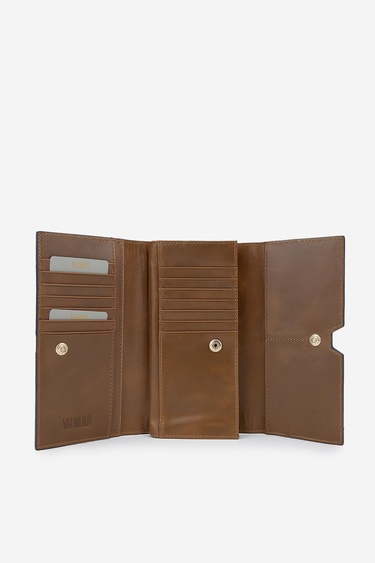  Valmenti Unisex Lacivert Hakiki Deri Cüzdan