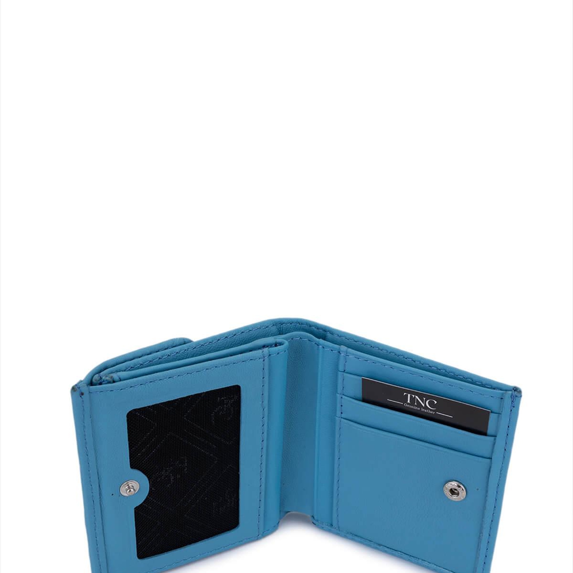 Tamer Tanca Unisex Hakiki Deri Mavi Cüzdan Cuzdan