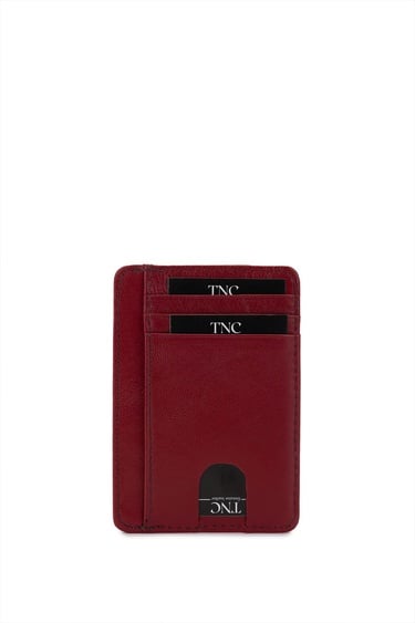  Tamer Tanca Unisex Hakiki Deri Bordo Kartlık