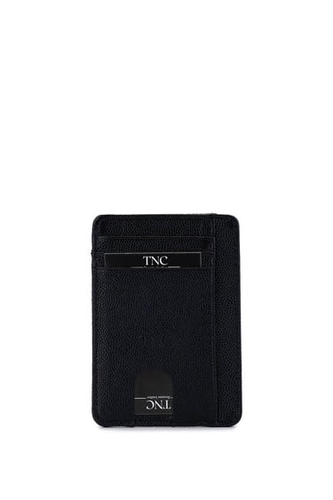  Tamer Tanca Unisex Hakiki Deri Siyah Havyar Kartlık