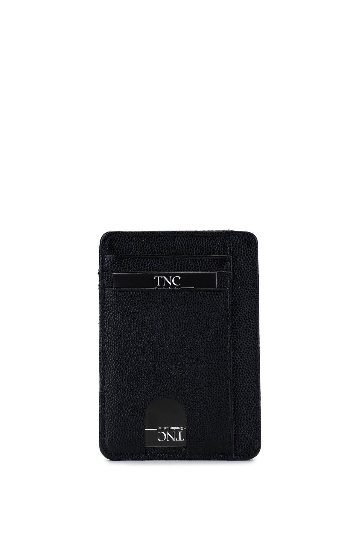  Tamer Tanca Unisex Hakiki Deri Siyah Havyar Kartlık