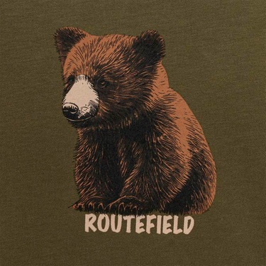  Routefield Treykids Unisex Çocuk Yeşil Tişört