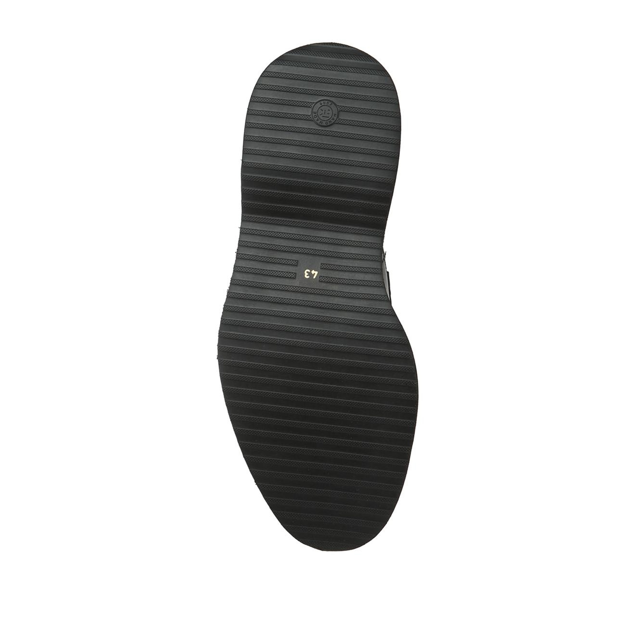 Divarese Erkek Siyah Dikiş Detaylı Deri Loafer