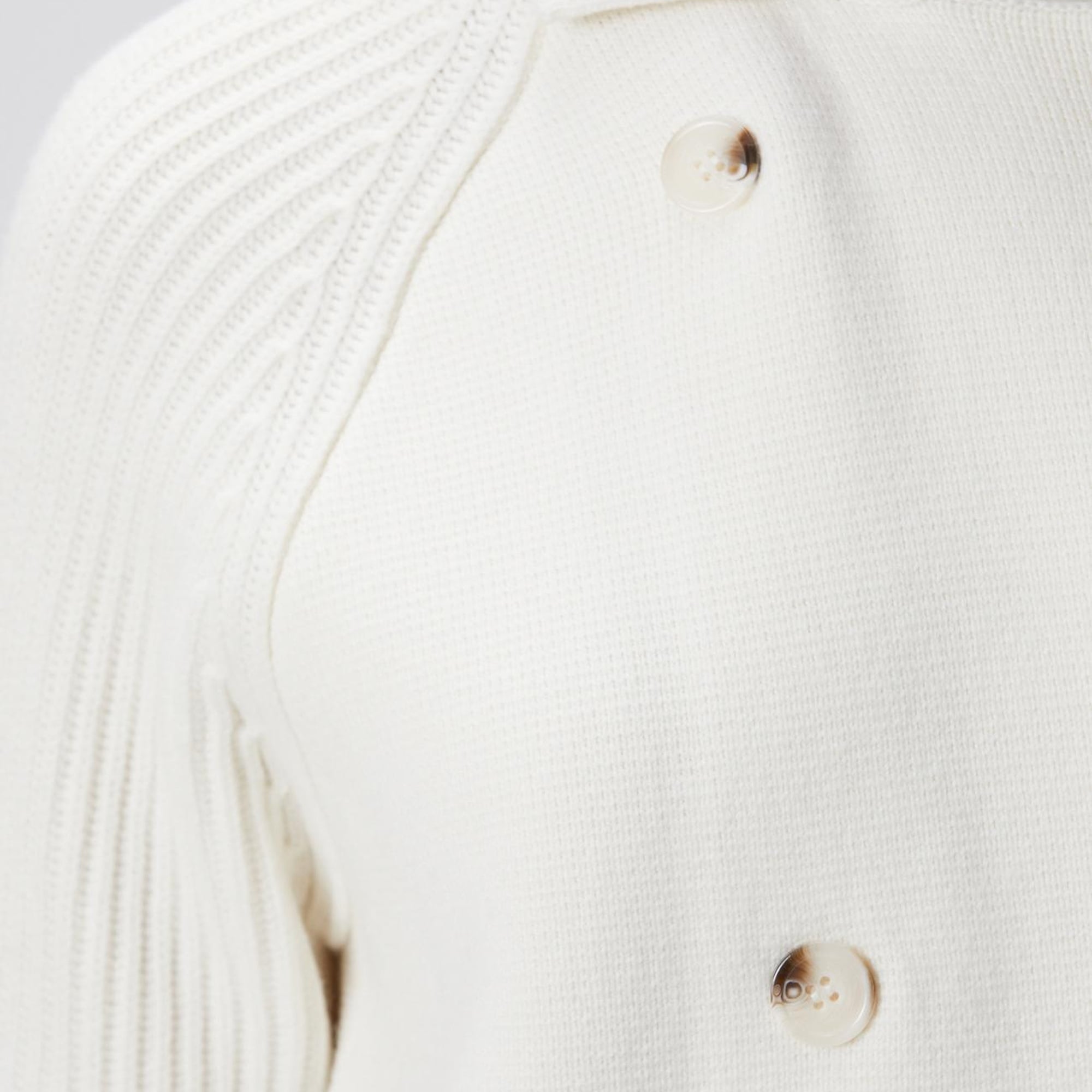 Network Kadın Kırık Beyaz Yün Karışımlı Triko Ceket