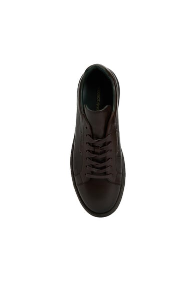  George Hogg Erkek Kahverengi Deri Sneaker