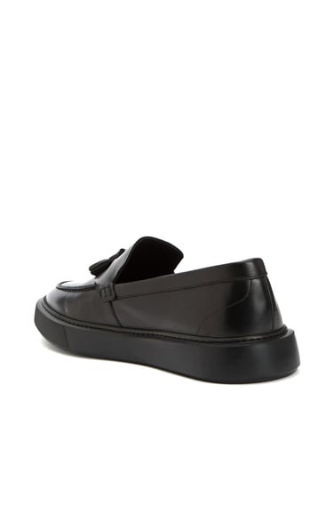 Divarese Erkek Siyah Püskül Detaylı Deri Loafer