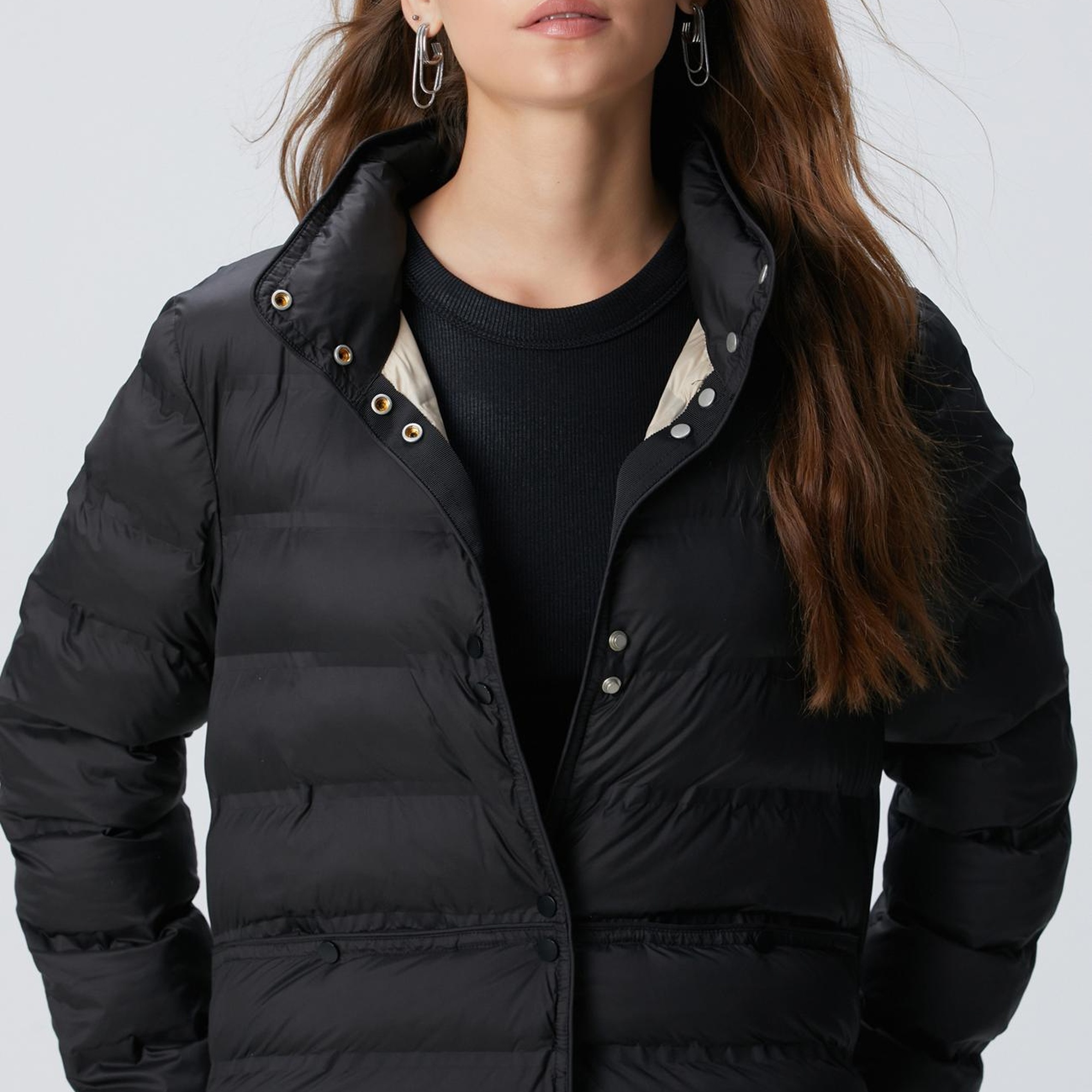 Network Kadın Siyah Puffer Mont