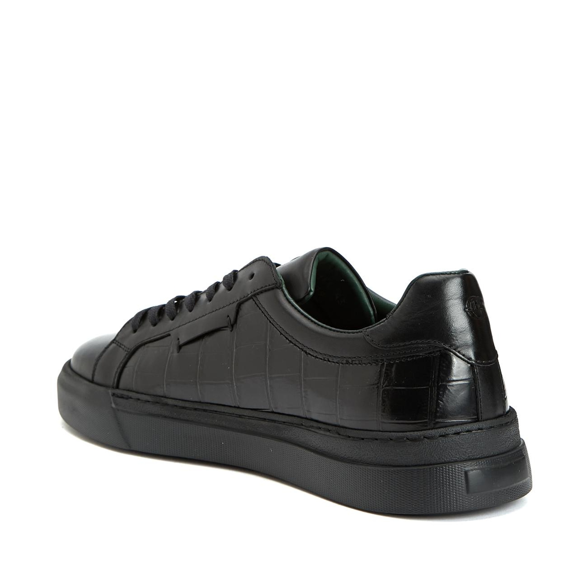 George Hogg Erkek Siyah Deri Sneaker