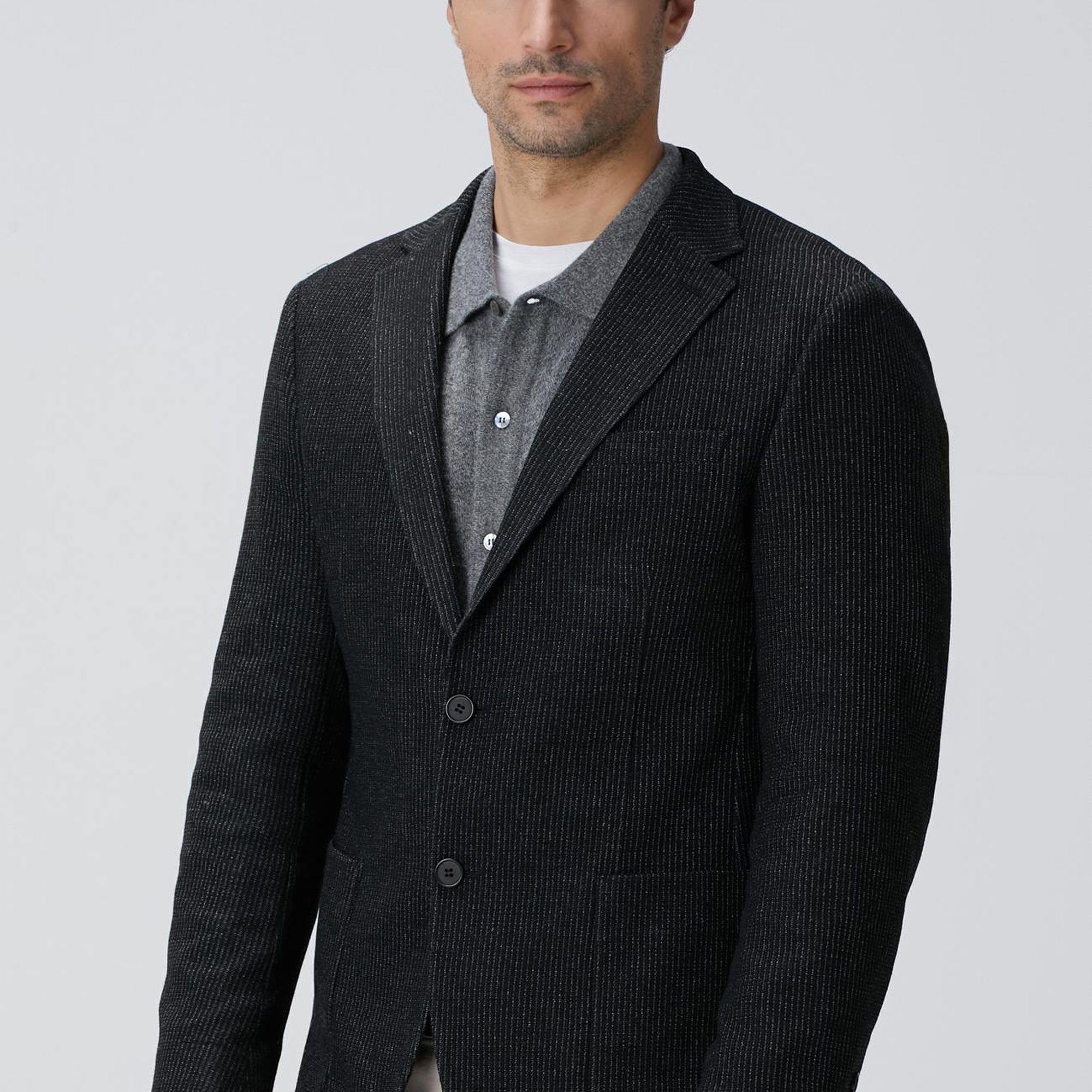 Network Erkek Antrasit Yün Karışımlı Ceket