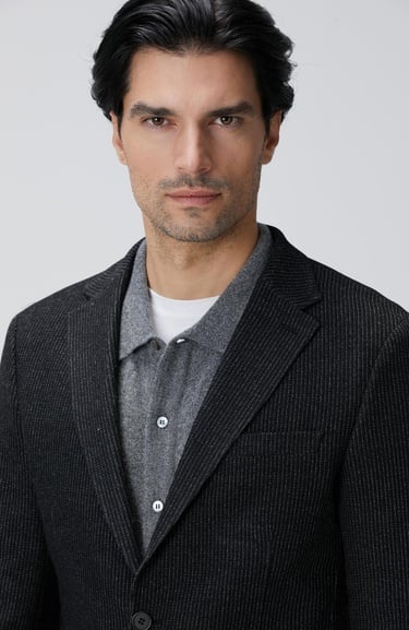  Network Erkek Antrasit Yün Karışımlı Ceket