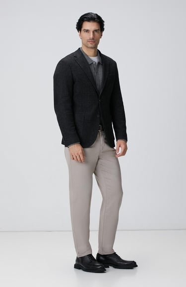  Network Erkek Antrasit Yün Karışımlı Ceket