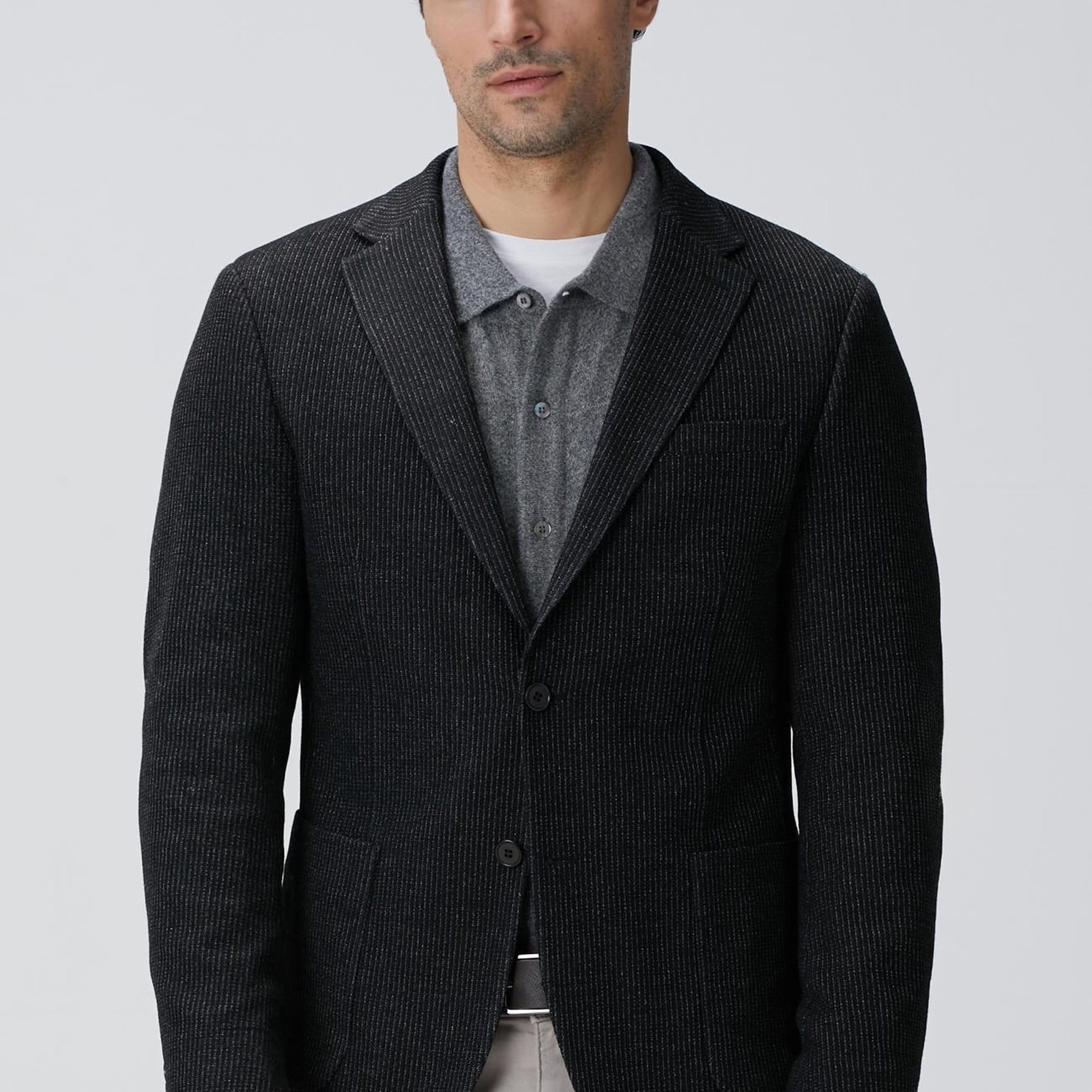Network Erkek Antrasit Yün Karışımlı Ceket