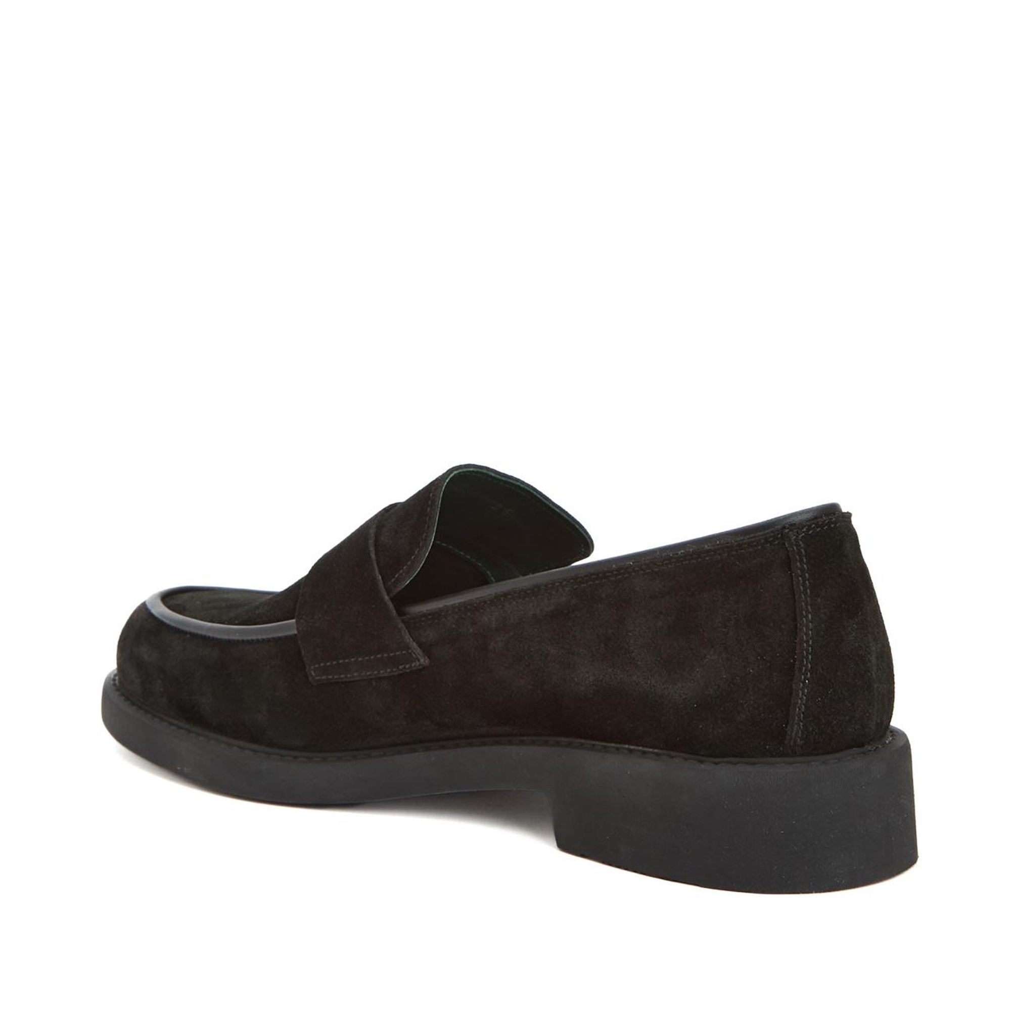 George Hogg Erkek Siyah Deri Loafer