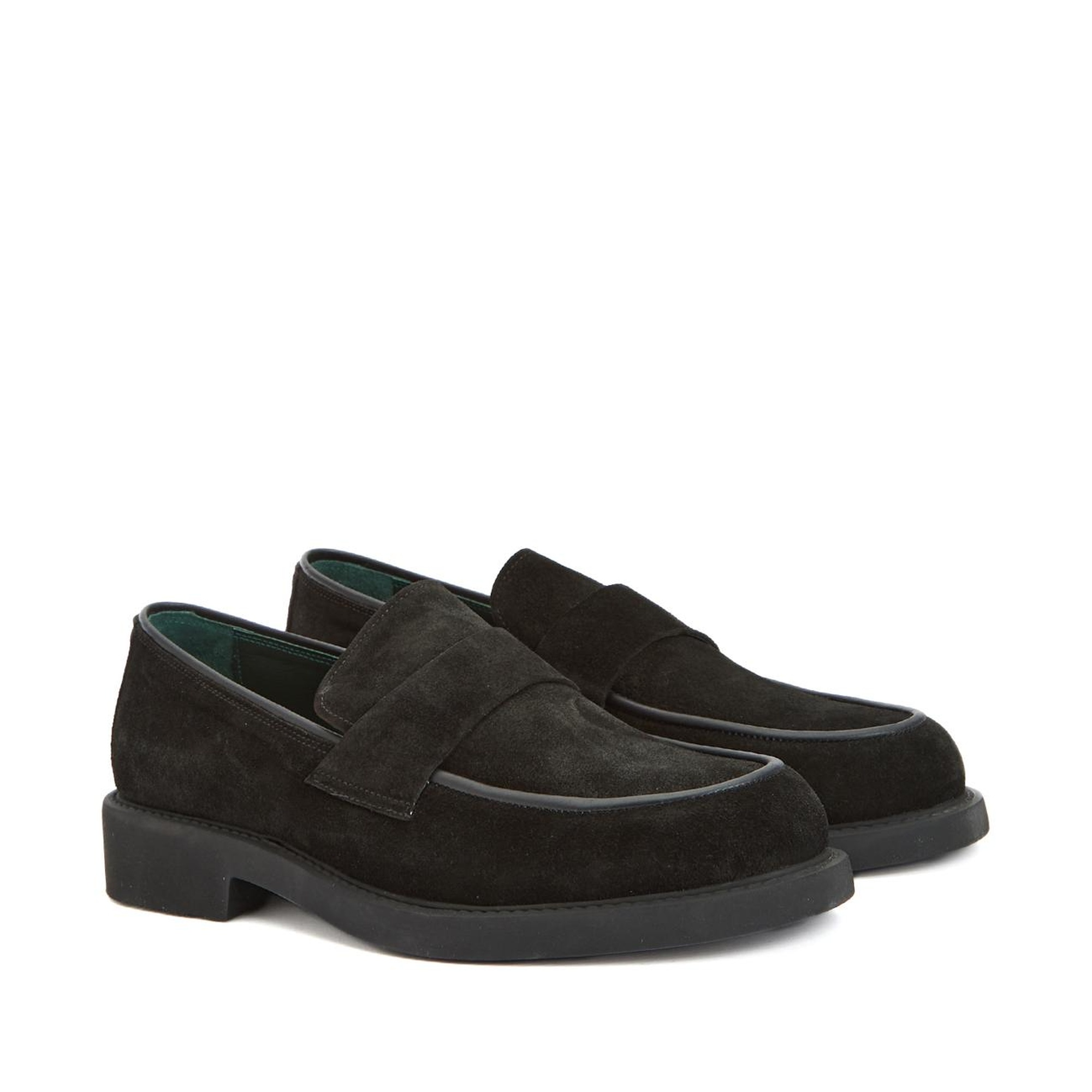 George Hogg Erkek Siyah Deri Loafer