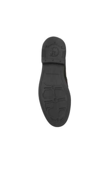  George Hogg Erkek Siyah Deri Loafer