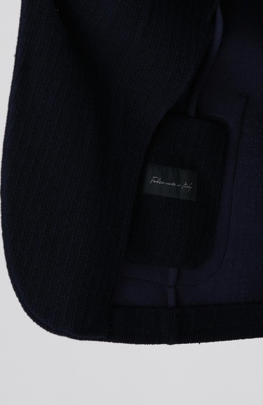  Network Erkek Lacivert Yün Karışımlı Örme Ceket