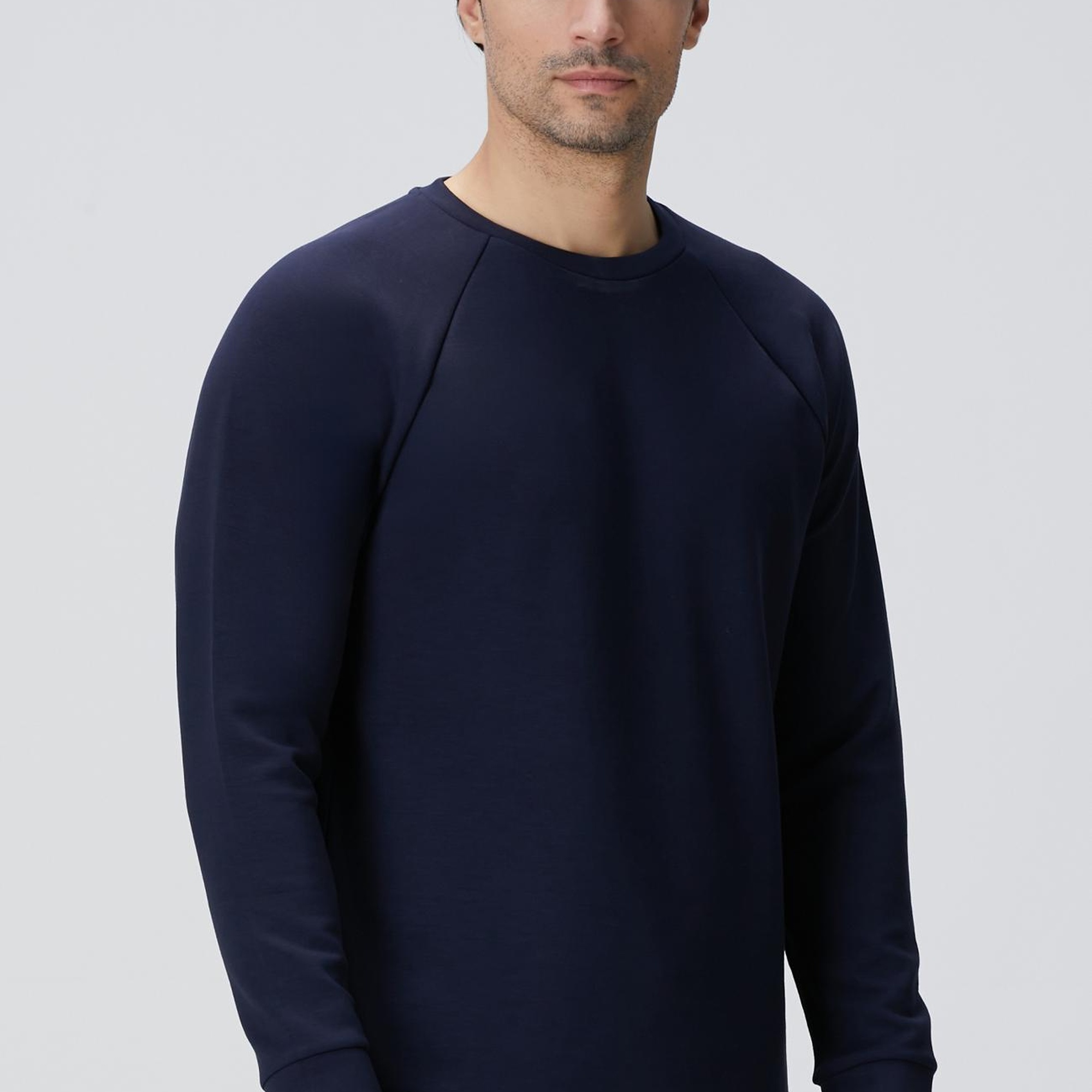 Network Erkek Lacivert Bisiklet Yaka Basic Sweatshirt