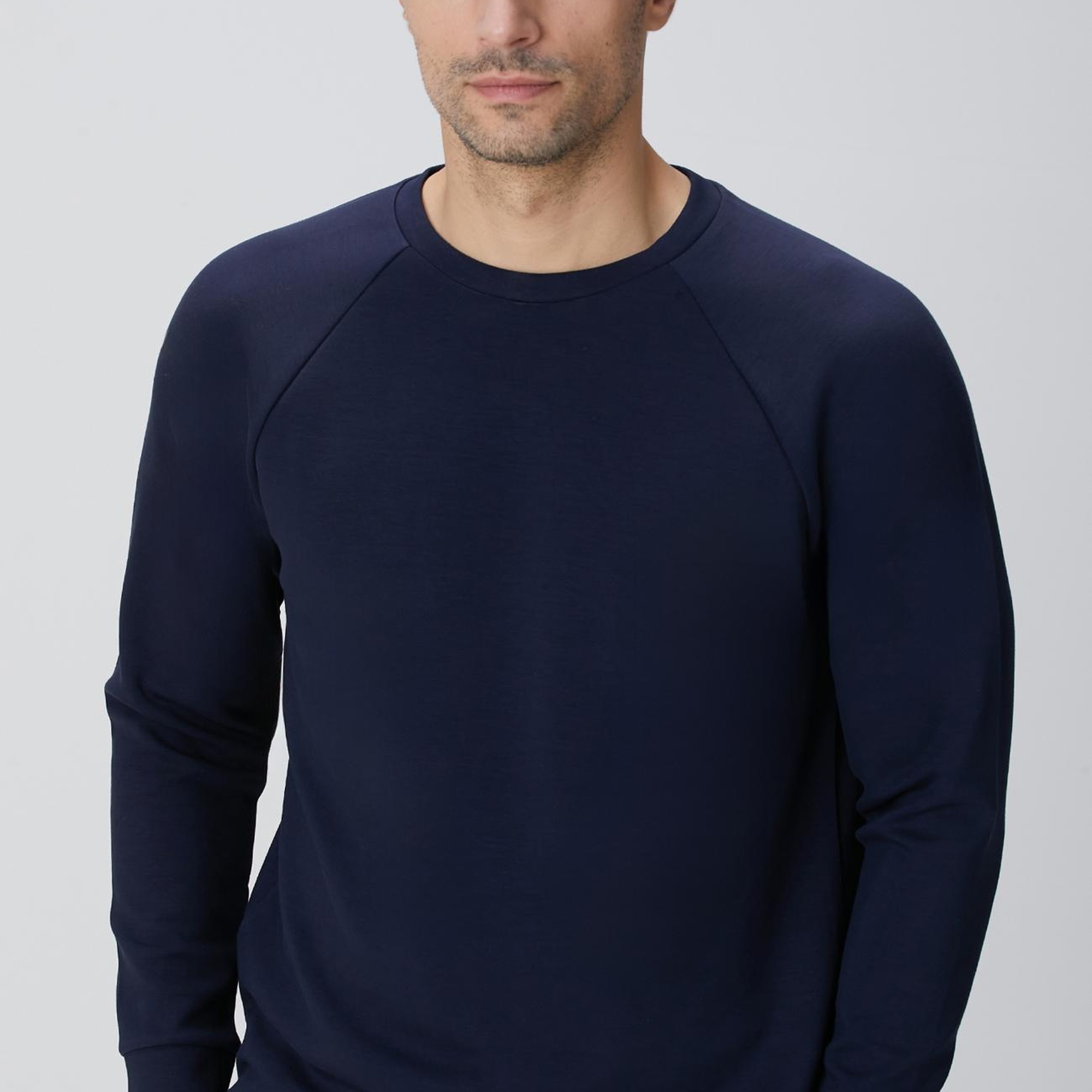 Network Erkek Lacivert Bisiklet Yaka Basic Sweatshirt