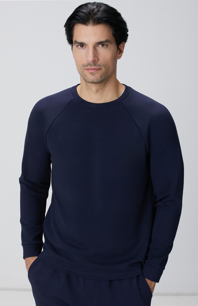  Network Erkek Lacivert Bisiklet Yaka Basic Sweatshirt