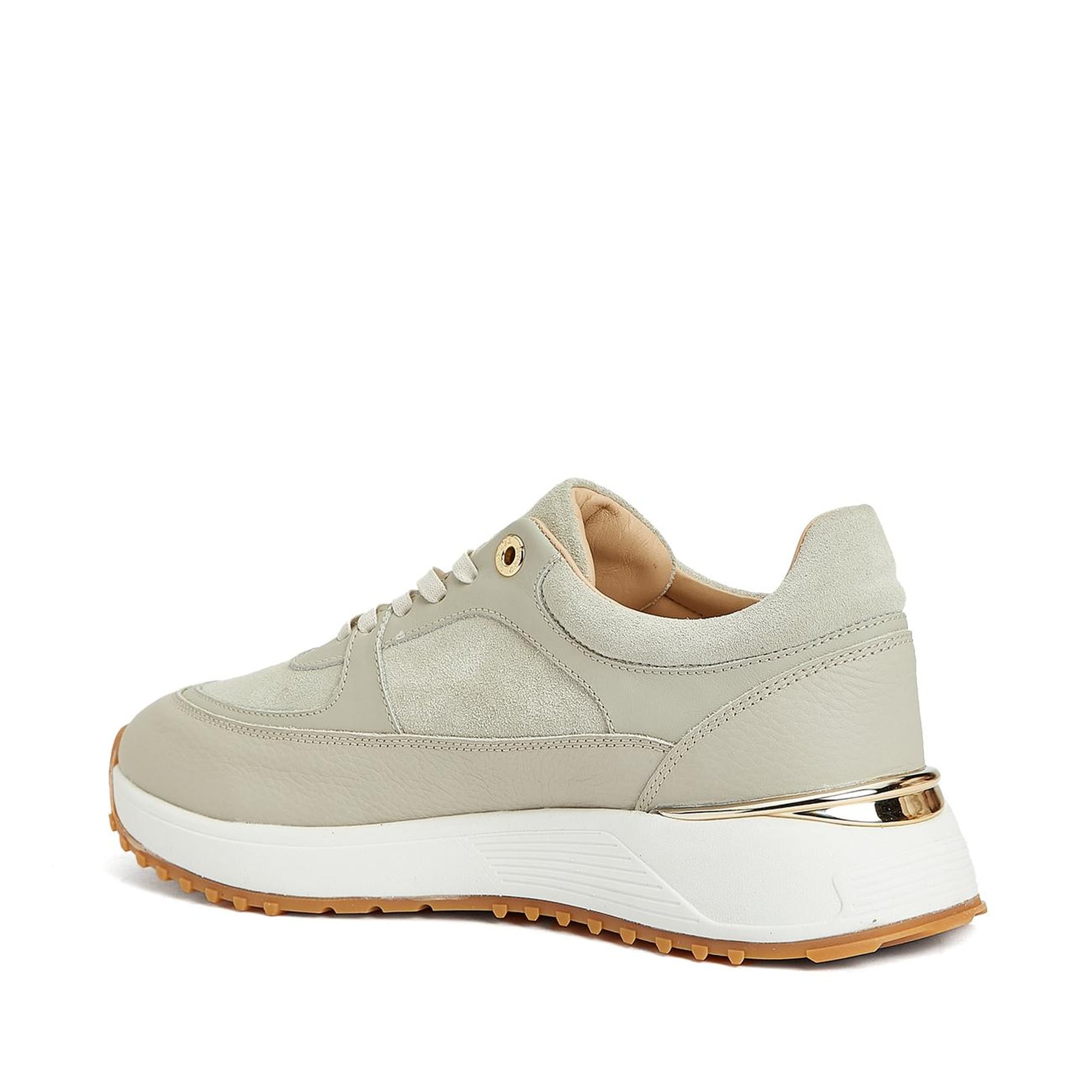 George Hogg Kadın Bej Deri Sneaker