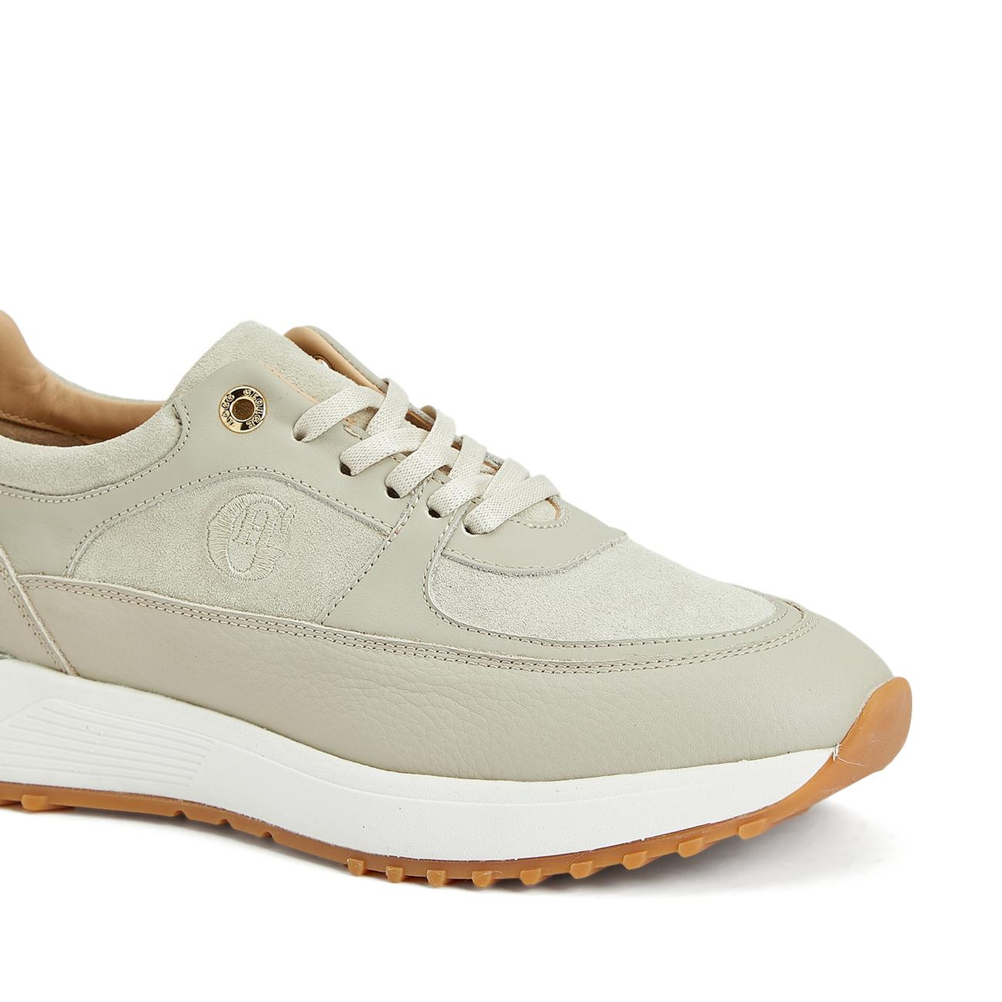 George Hogg Kadın Bej Deri Sneaker