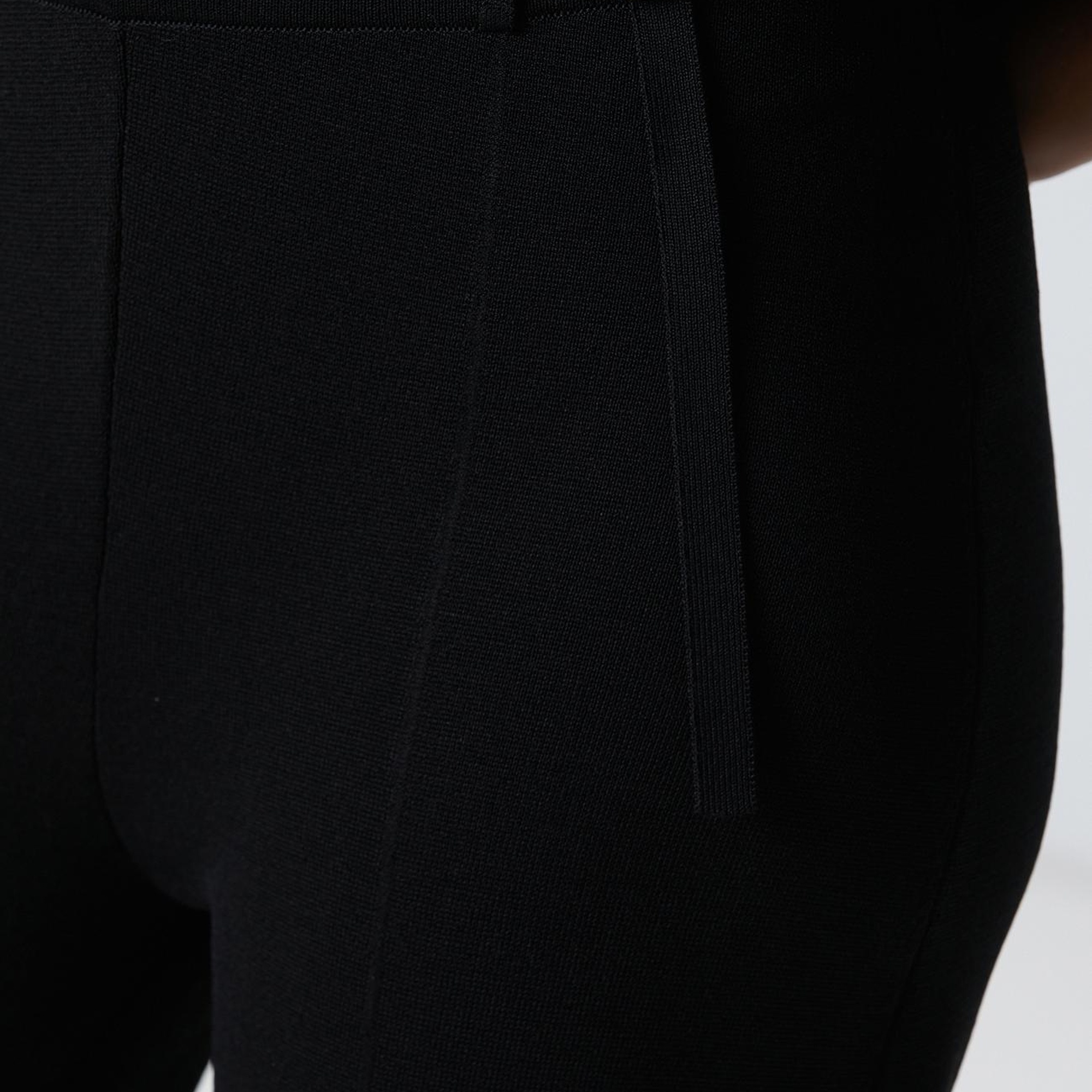 Network Kadın Siyah Bol Form Basic Triko Pantolon