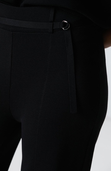  Network Kadın Siyah Bol Form Basic Triko Pantolon