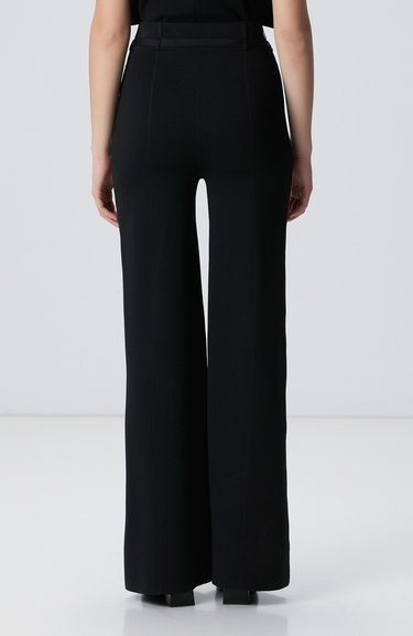  Network Kadın Siyah Bol Form Basic Triko Pantolon