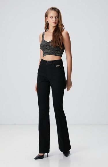  Network Kadın Siyah Simli Triko Büstiyer