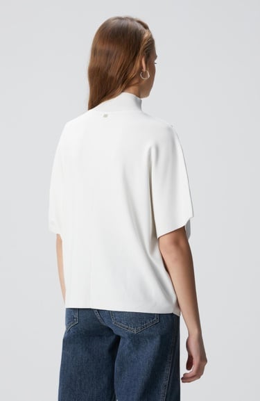  Network Kadın Kırık Beyaz Bol Form Basic Triko Kazak