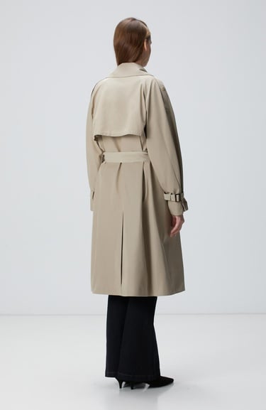  Network Kadın Bej Trench Coat
