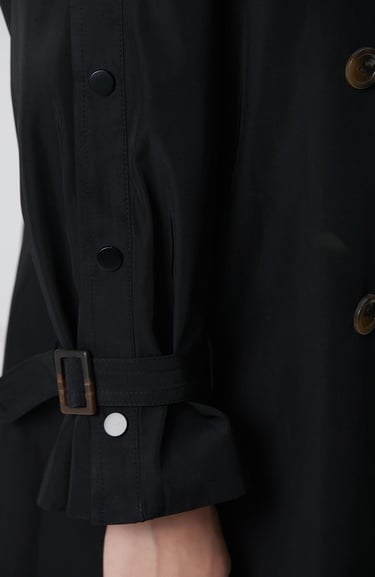  Network Kadın Siyah Trench Coat